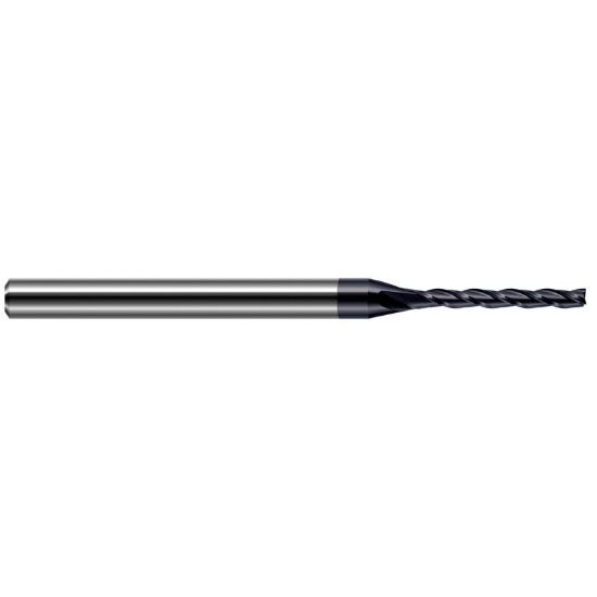 Picture of Harvey Tool 12760-C3 Dia 0.06 LOC 0.50 OAL2.50 End Mill Standard Flute Standard Helix Carbide AlTiN Single End Square Sharp